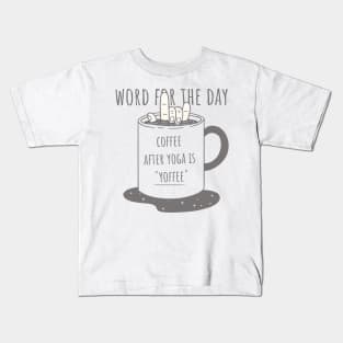 Coffee Yoga Kids T-Shirt